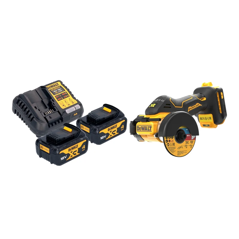 DeWalt DCS 438 M2 Akku Multimaterialschneider 18 V 76 mm Brushless + 2x Akku 4,0 Ah + Ladegerät