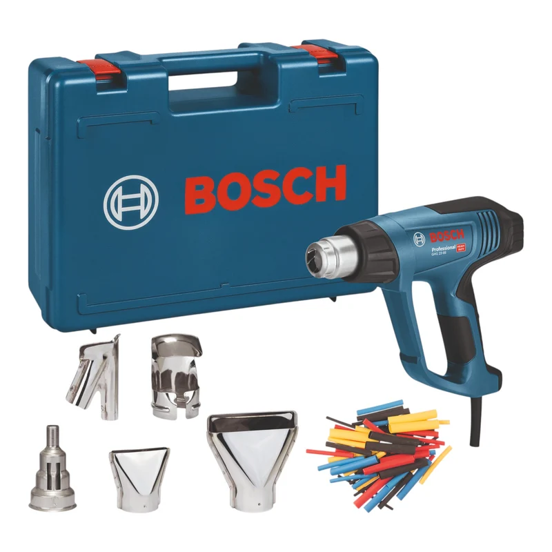Bosch GHG 23-66 Professional Heißluftgebläse 2300 Watt 50 - 650 °C ( 06012A6301 ) + 5x Düse + Koffer
