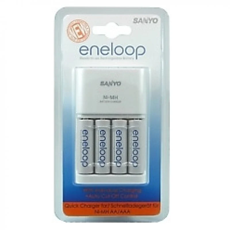 Panasonic (ehem. Sanyo) eneloop Ladegerät MQR06-E-4-3UT inkl. 4x eneloop Standard Mignon AA