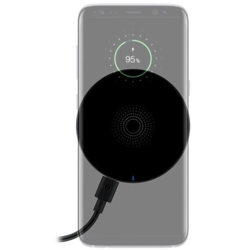 AccuCell Induktionsladegerät für Qi-kompatible Handy, Smartphone und Endgeräte, Ladestrom 1A