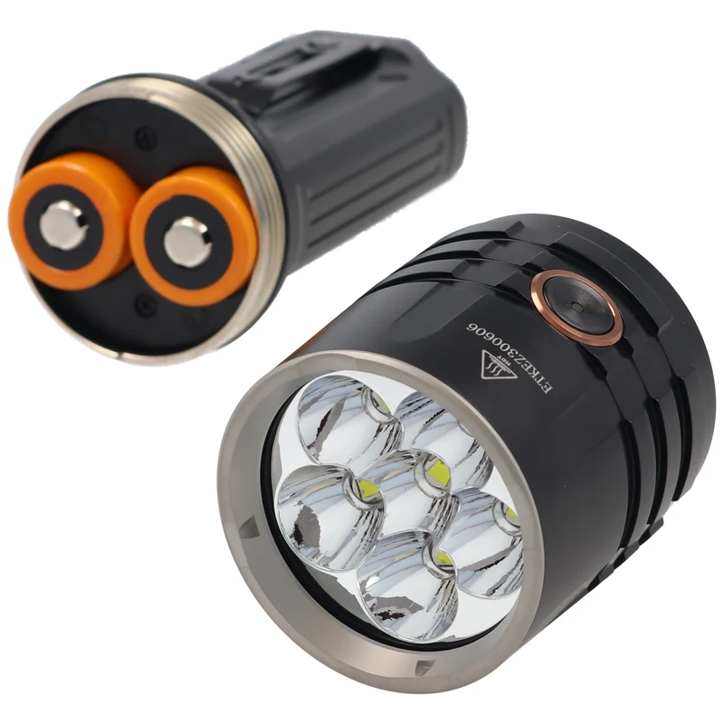 Fenix LR35R LED Taschenlampe max. 10000 Lumen Helligkeit, inklusive 2 x 21700 Li-Ion Akkus mit besonders hoher Leistung