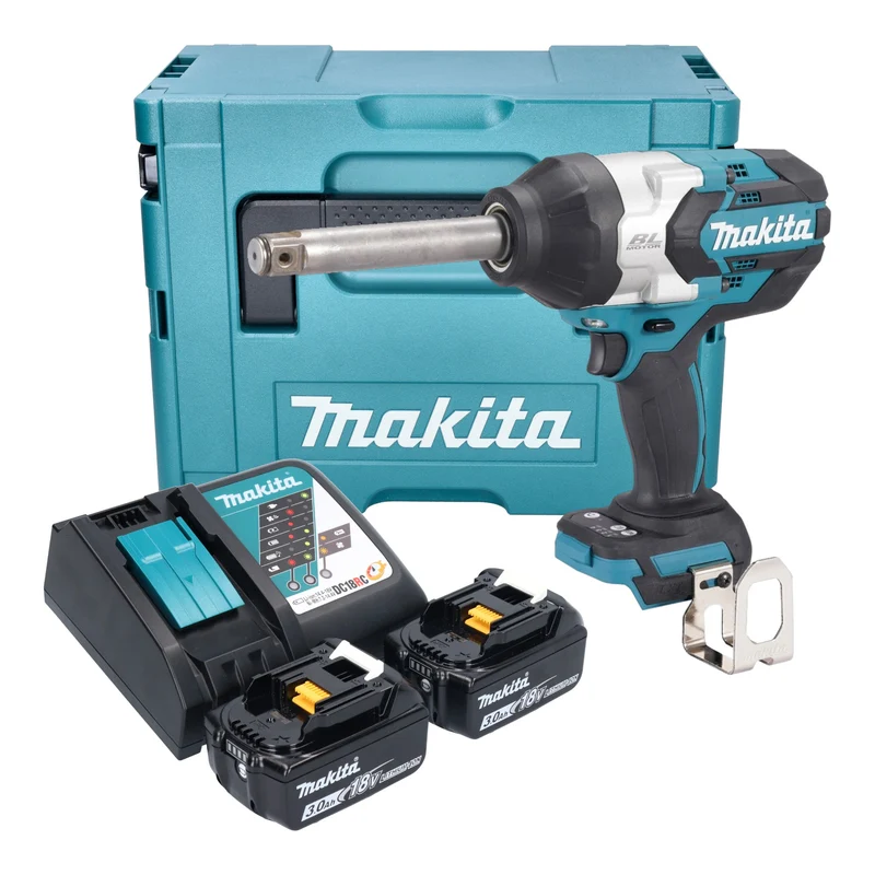Makita DTW 1005 RFJ Akku Schlagschrauber 18 V 1360 Nm 3/4" Brushless + 2x Akku 3,0 Ah + Ladegerät + Makpac