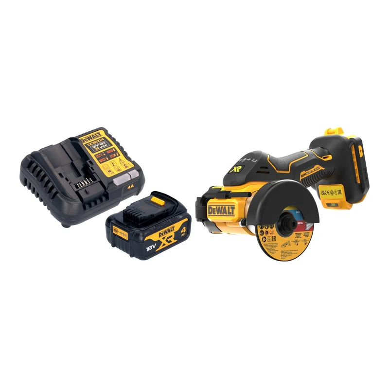 DeWalt DCS 438 M1 Akku Multimaterialschneider 18 V 76 mm Brushless + 1x Akku 4,0 Ah + Ladegerät