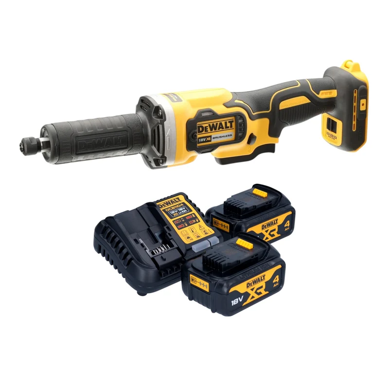 DeWalt DCG 426 M2 Akku Geradschleifer 18 V Brushless + 2x Akku 4,0 Ah + Ladegerät