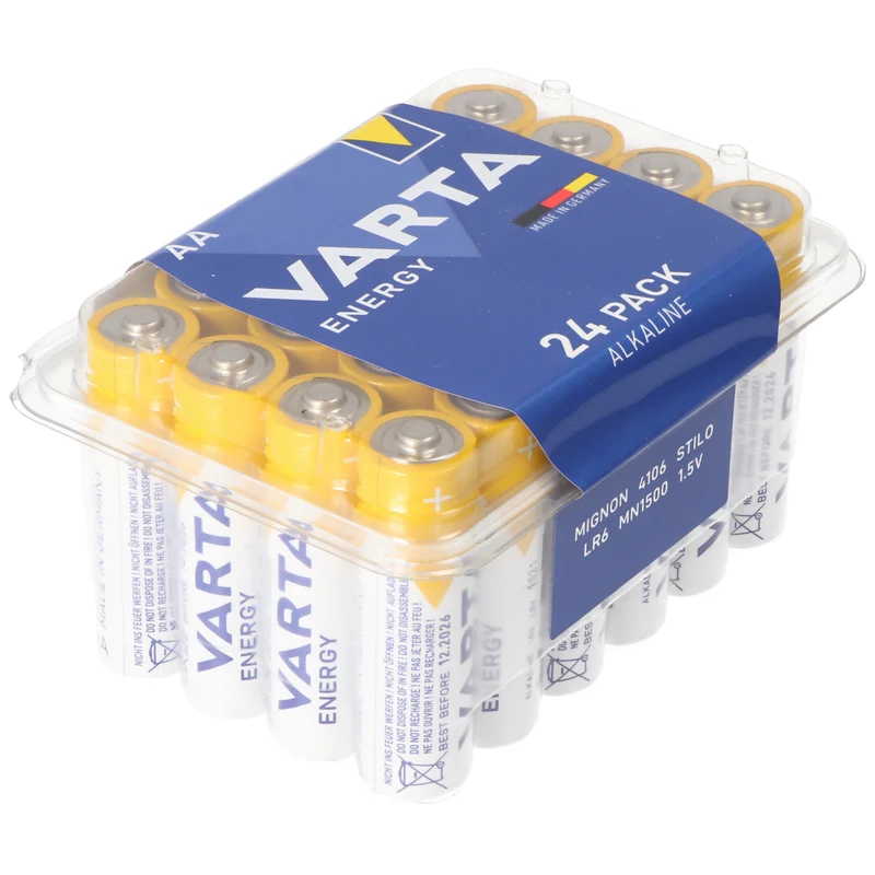 Varta AA Mignon LR6 Batterie inklusive kostenloser Aufbewahrungsbox ( 24 St. )