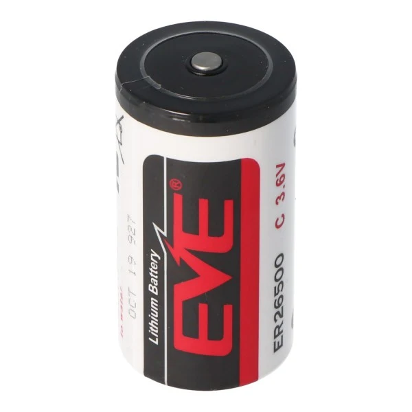 EVE ER26500 Lithium Batterie C Size Bobbin ER 26500, 3,6 Volt 8500mAh mit schmalem Pluspol min. 0,3mm, max. 0,5mm