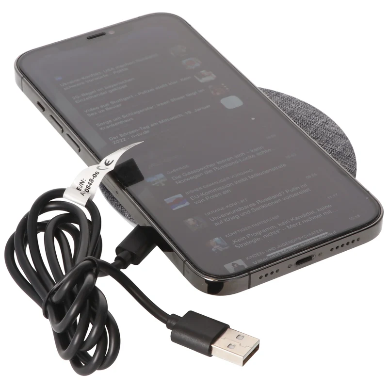 Goobay Das kabellose Schnellladegerät 15W geeignet für alle Handy, Smartphone und Geräte mit Qi-Standard