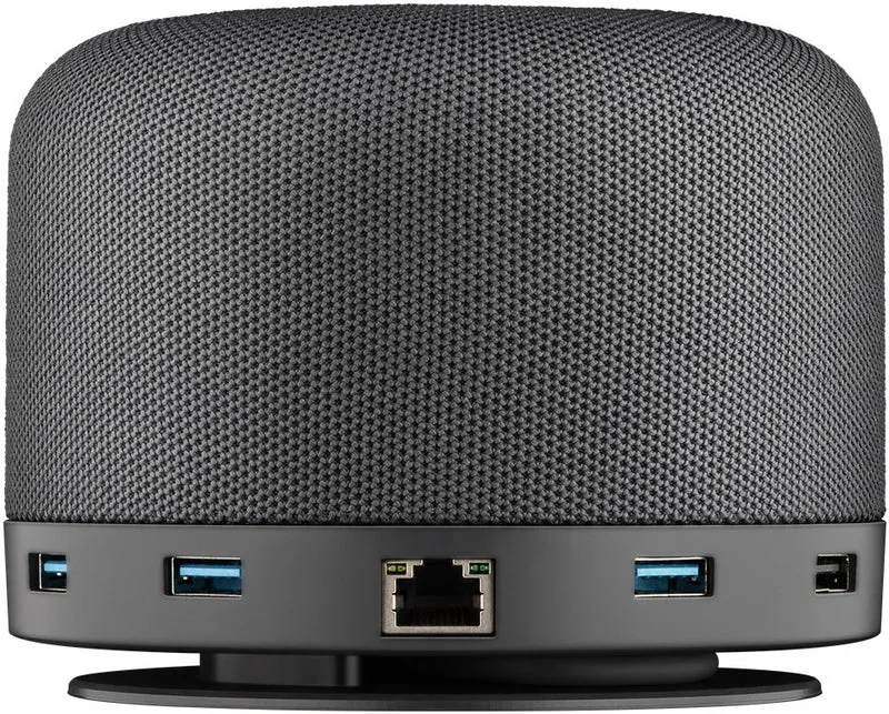 Goobay USB-C 12 in 1 Multiport Dock mit Wireless Fast Charging, vereint die gängigsten Anschlüsse, Stromabgabe 100 W, integrierter Multimedia-Lautsprecher