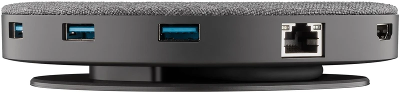 Goobay USB-C 11 in 1 Multiport Dock mit Wireless Fast Charging, vereint die gängigsten Anschlüsse, Stromabgabe 100 W, edle Stoffverzierung