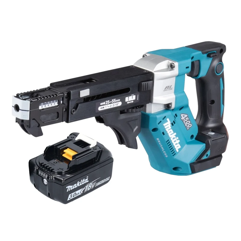 Makita DFR 552 F1 Akku Magazinschrauber 18 V 25 - 55 mm Brushless + 1x Akku 3,0 Ah - ohne Ladegerät