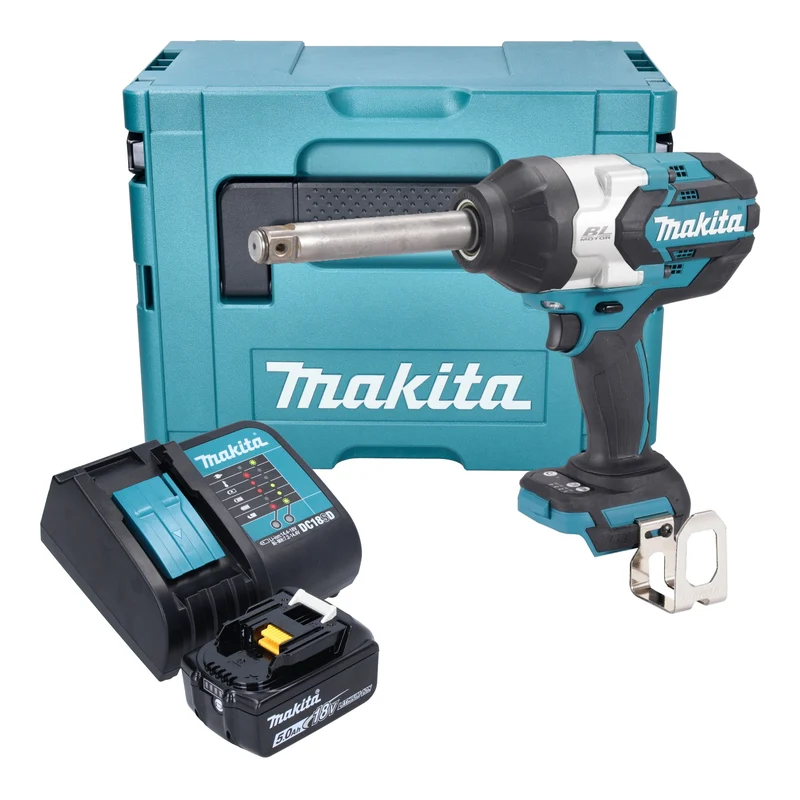 Makita DTW 1005 ST1J Akku Schlagschrauber 18 V 1360 Nm 3/4" Brushless + 1x Akku 5,0 Ah + Ladegerät + Makpac