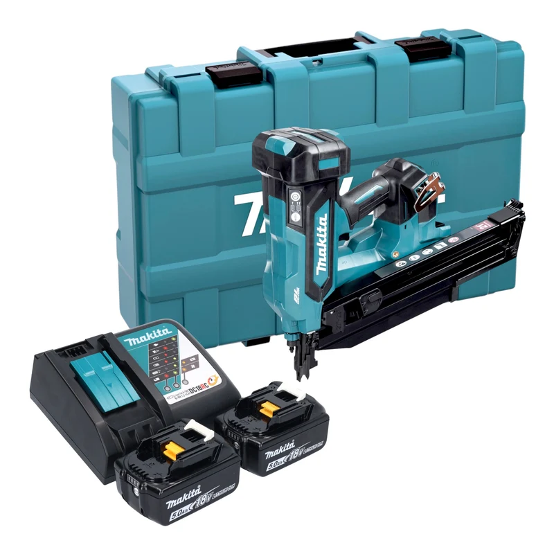 Makita DBN 901 RTE Akku Nagler 18 V 50 - 90 mm Brushless + 2x Akku 5,0 Ah + Ladegerät + Koffer