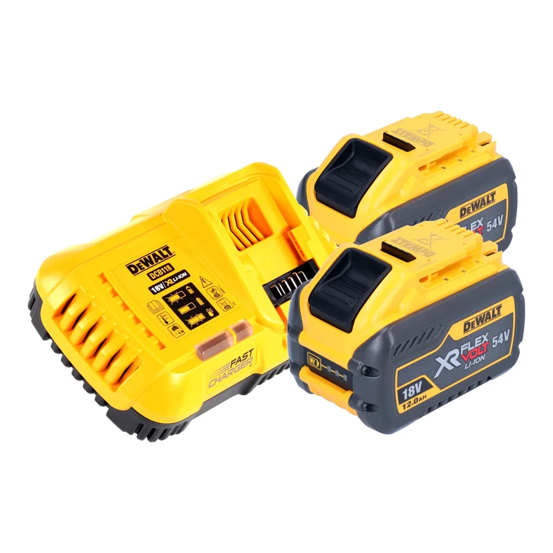 DeWalt DCG 460 Y2 Akku Winkelschleifer 54 V 230 mm + 2x Akku 12,0 Ah + Ladegerät