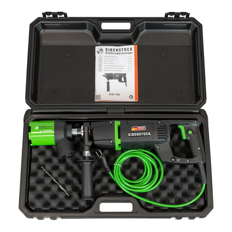 Eibenstock EHD 1500 Set Diamant Trocken Kernbohrmaschine 1500 W ( 03E13000 ) bis 82 mm + Koffer