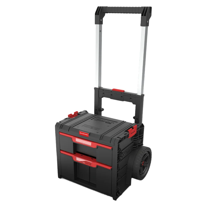 Toolbrothers RHINO L Drawer 2 Cart Plus ECO - Mobiler Schubladen Werkzeugkoffer 9,5 l 12 l mit Doppelteleskopgriff