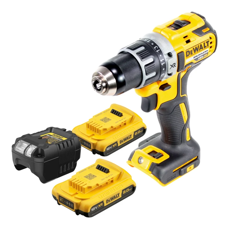 DeWalt DCD 791 D2 Akku Bohrschrauber 18 V 70 Nm Brushless + 2x Akku 2,0 Ah + Ladegerät