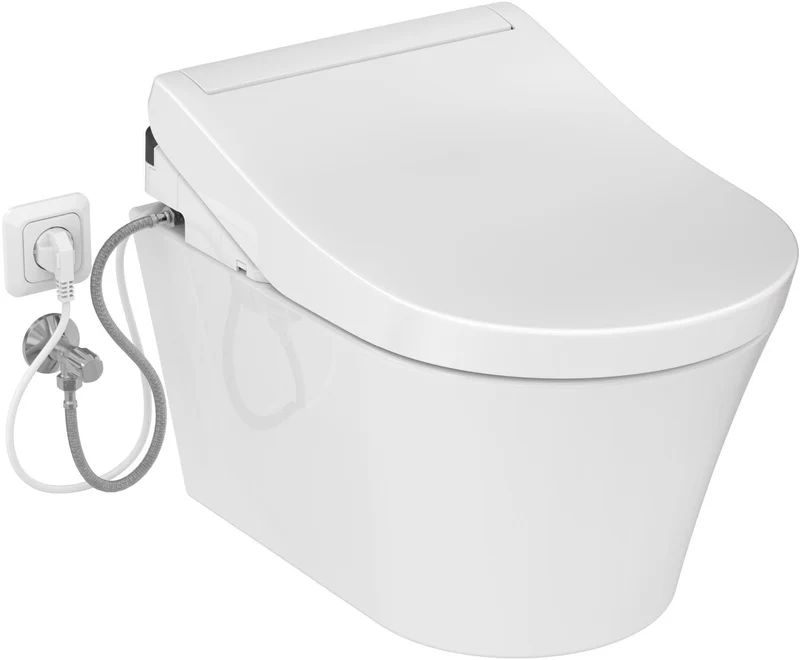 TOTO WASHLET RG Lite Dusch-WC mit seitlichem Anschluss, Fernbedienung & EWATER+ Düsenreinigung