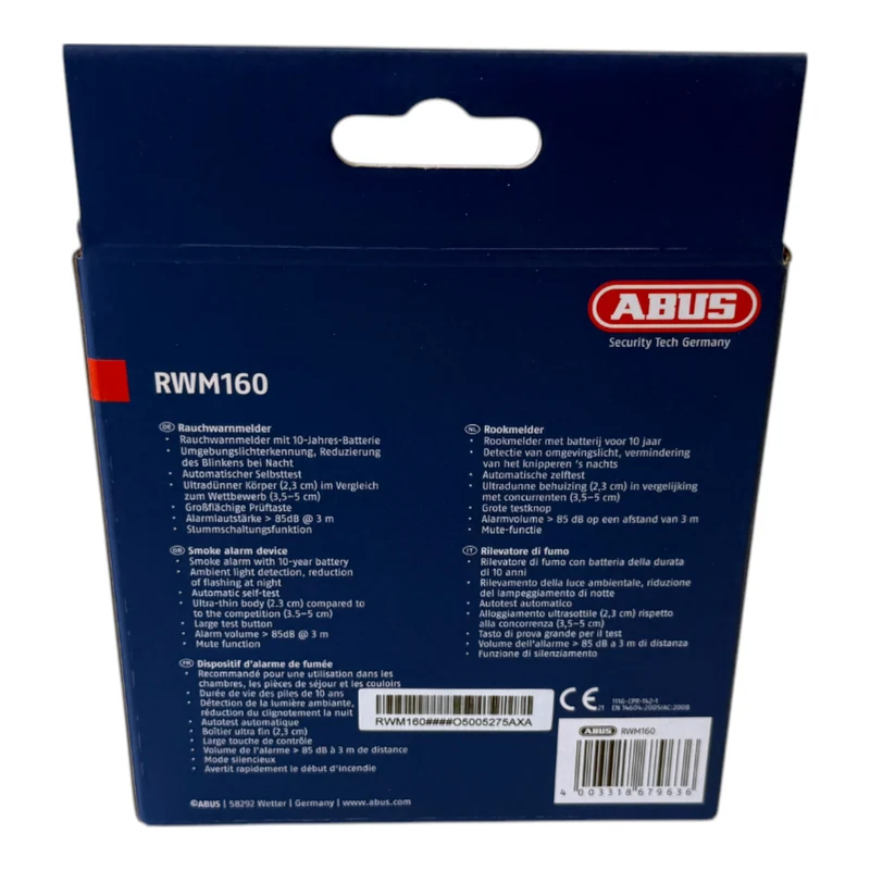 ABUS RWM 160 Rauchmelder 2,3 cm Höhe Gefahrenmelder weiß