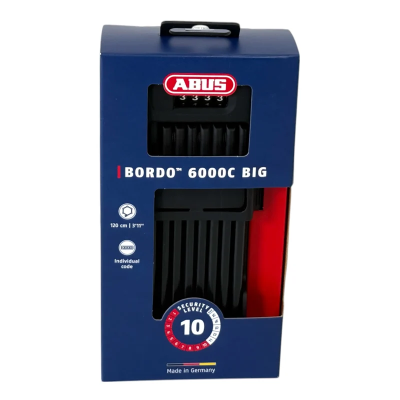 ABUS Bordo Combo 6000C/120 Faltschloss 120 cm Länge mit Halter