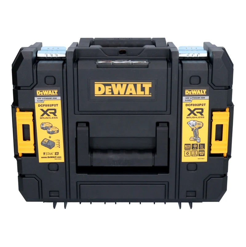 DeWalt DCF 892 D2T Akku Schlagschrauber 18 V 813 Nm 1/2" Brushless + 2x Akku 2,0 Ah + Ladegerät + TSTAK