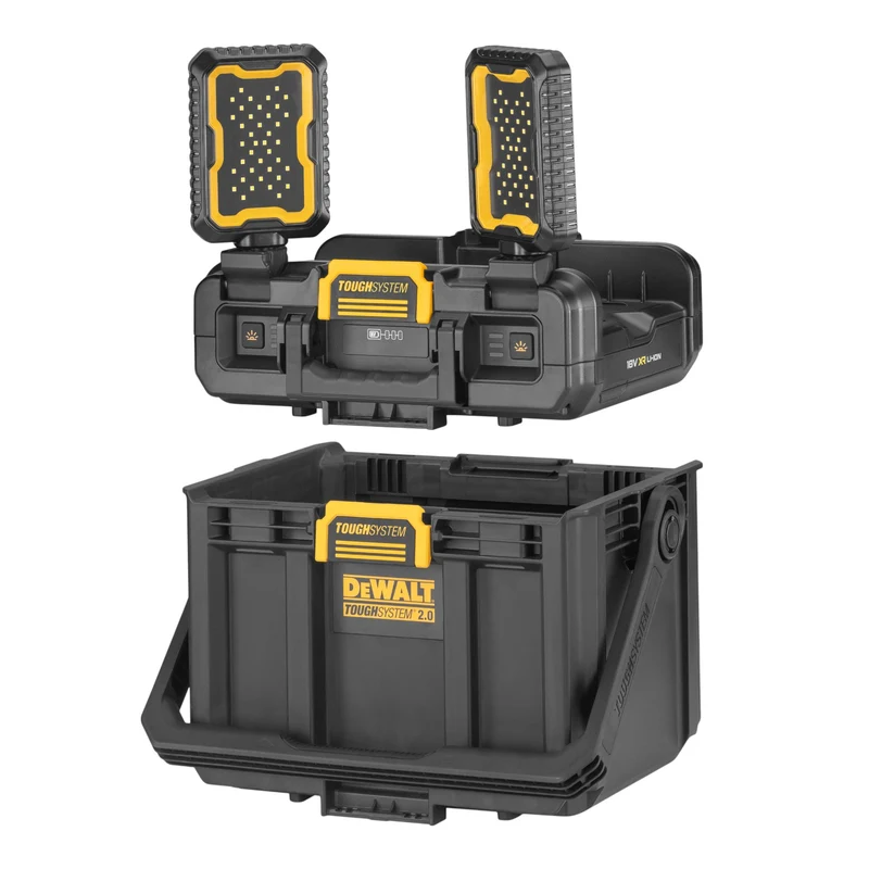 DeWalt DWST08061-1 Werkzeugbox mit integrierten Leuchten 395 x 352 x 255 mm ToughSystem 2.0 - ohne Akku, ohne Ladegerät