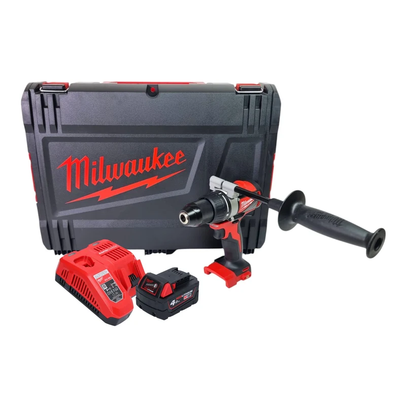 Milwaukee M18 BLDD2-401X Akku Bohrschrauber 18 V 82 Nm Brushless + 1x Akku 4,0 Ah + Ladegerät + HD Box