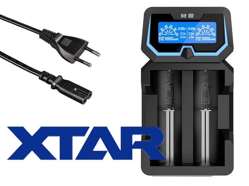 Xtar X2 – Ladegerät für Lithium Ionen 3,6-3,7V und Ni/MH 1,2V Akkus