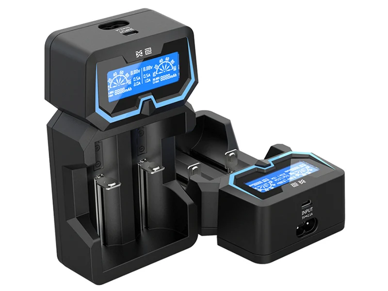 Xtar X2 – Ladegerät für Lithium Ionen 3,6-3,7V und Ni/MH 1,2V Akkus