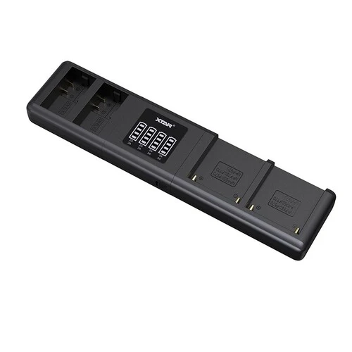 Xtar SN4 Ladegerät für Kamera Akkus + NP-F550-F970 SONY Ladeschale