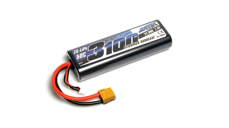 ANTIX by LRP 2S 3100mAh 7.4V 50C Stickpack Hardcase XT60 LiPo