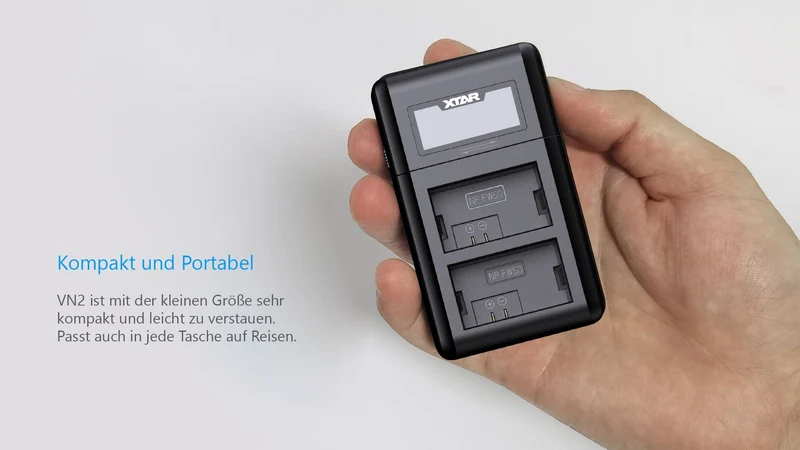 Xtar VN2 Kamera Ladegerät für Li-Ionen Akkus + EN-EL15 Nikon
