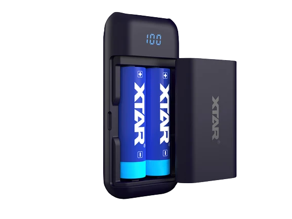 Xtar PB2 2-Schacht Li-Ion Akku Reiseladegerät & Powerbank