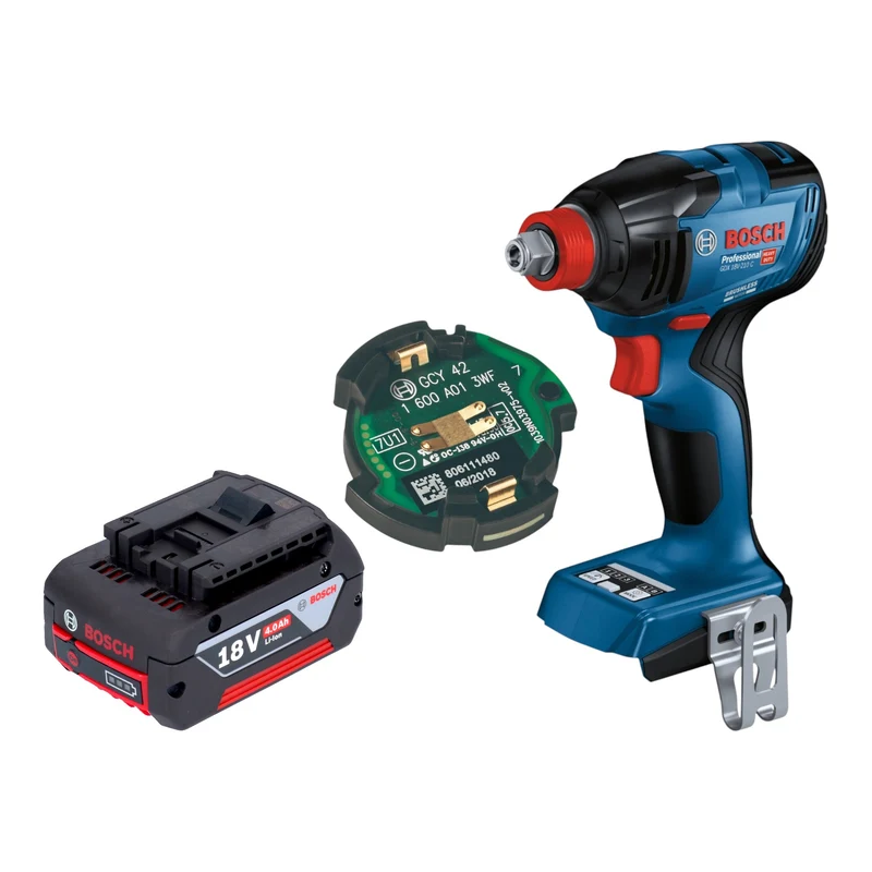 Bosch GDX 18V-210 C Professional Akku Drehschlagschrauber 18 V 210 Nm Brushless + 1x Akku 4,0 Ah + GCY 42 Bluetooth Modul - ohne Ladegerät