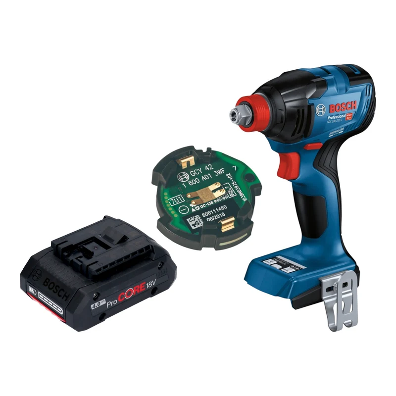 Bosch GDX 18V-210 C Professional Akku Drehschlagschrauber 18 V 210 Nm Brushless + 1x ProCORE Akku 4,0 Ah + GCY 42 Bluetooth Modul - ohne Ladegerät