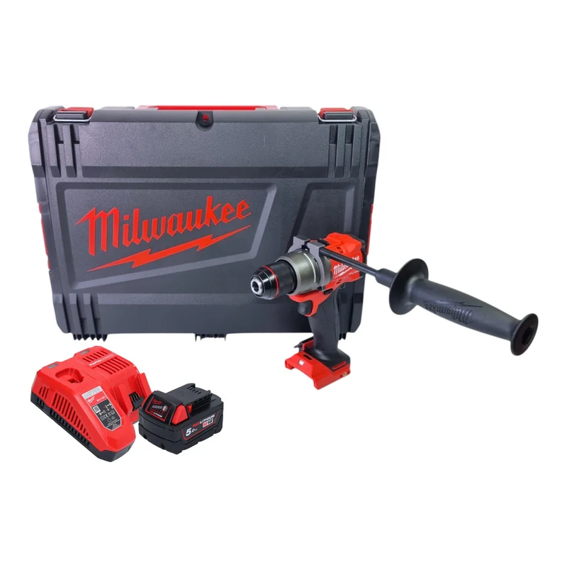 Milwaukee M18 FDD3-501X Akku Bohrschrauber 18 V 158 Nm Brushless + 1x Akku 5,0 Ah + Ladegerät + HD Box