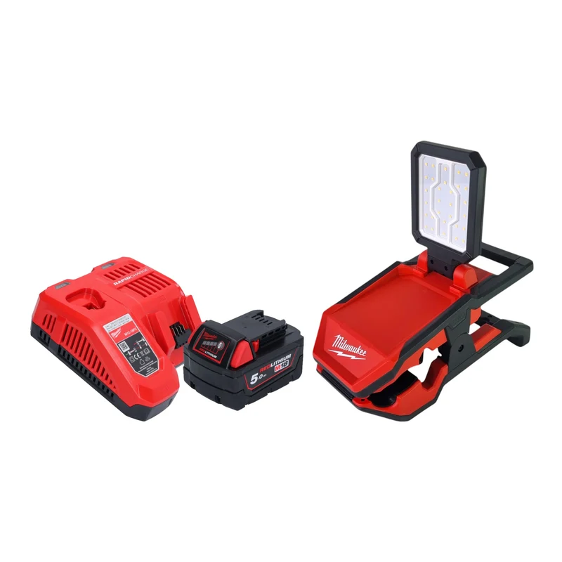 Milwaukee M18 PAL2-501 Akku Leuchte 18 V 2000 lm IP20 + 1x Akku 5,0 Ah + Ladegerät