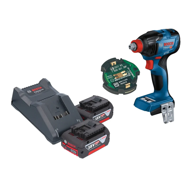 Bosch GDX 18V-210 C Professional Akku Drehschlagschrauber 18 V 210 Nm Brushless + 2x Akku 4,0 Ah + Ladegerät + GCY 42 Bluetooth Modul