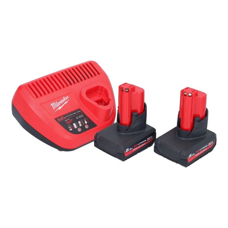 Milwaukee M12 CHZ-502 Akku Säbelsäge 12 V Brushless + 2 Akku 5,0 Ah + Ladegerät