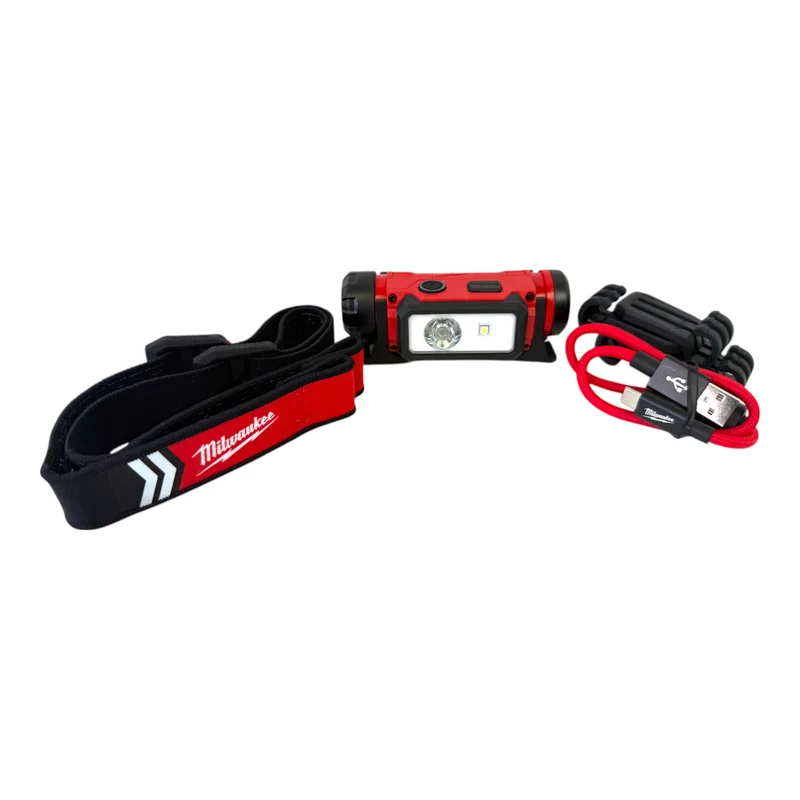 Milwaukee L4 HL2-301 USB Akku Stirnlampe 600 lm IP54 ( 4933479963 ) + 1x Akku 3,0 Ah + Ladekabel