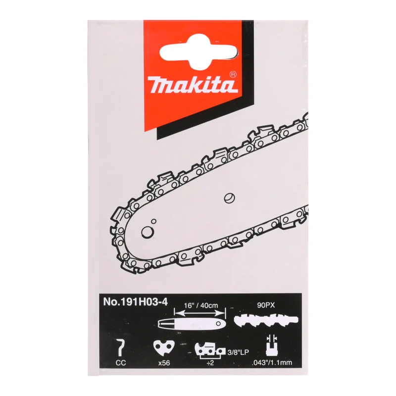 Makita 90PX Sägekette 3/8" 1,1 mm 40 cm 56 TG ( 191H03-4 ) Ersatzteil für DUC 307 / 353 / UC 011 G / 012 G / 015 G / 016 G / 4041 A