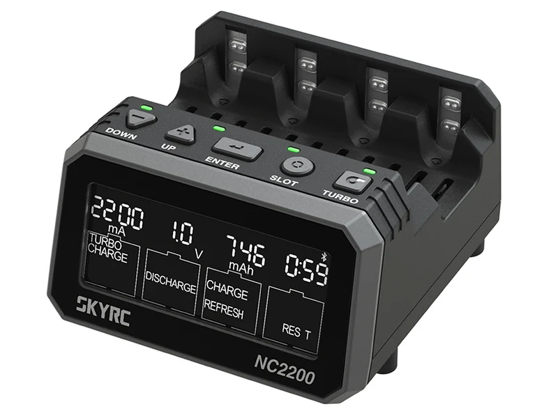 SkyRC NC2200 intelligentes Analyse-Ladegerät für AA/AAA, NIMH/NiCd, Akkus