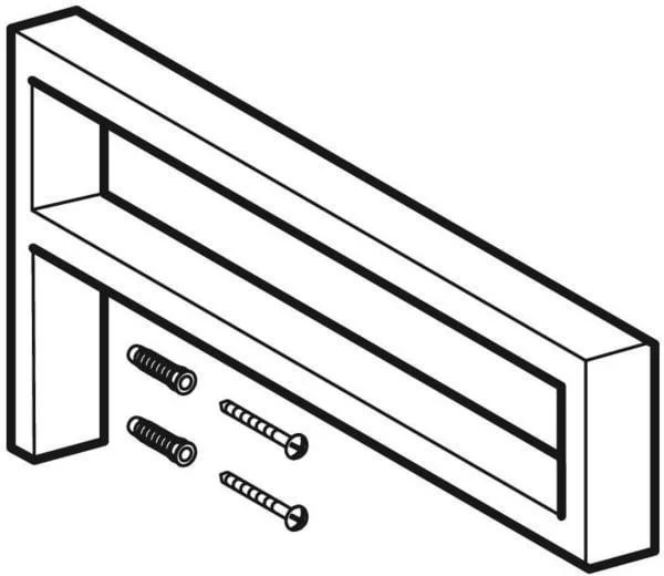 Geberit ONE P-Träger für Waschtischplatte – verchromt, glänzend, inkl. Befestigungsmaterial