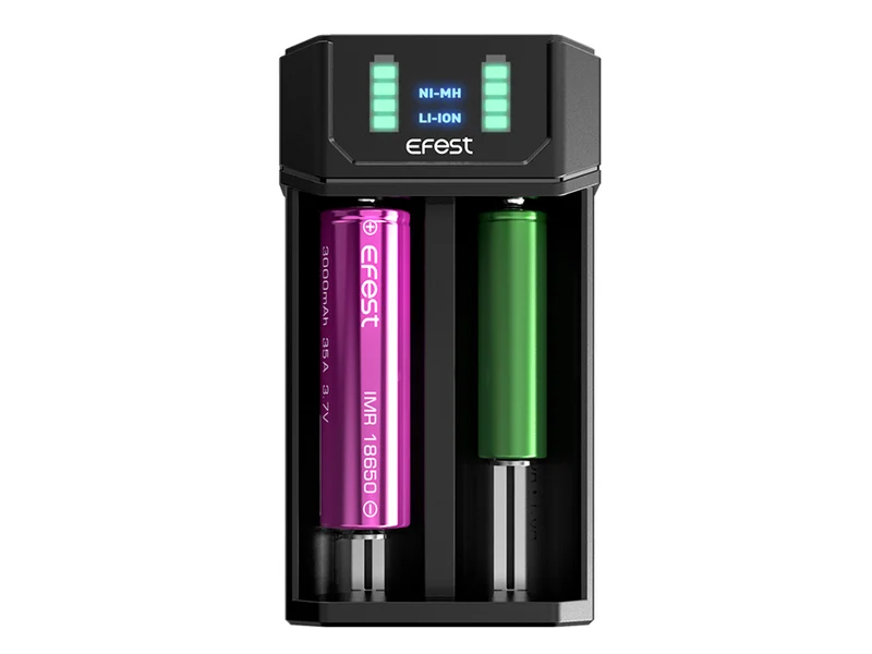 Efest MEGA Ladegerät für Li-Ionen 3,6V-3,7V und NiMh/NiCd 1,2V Rundzellen