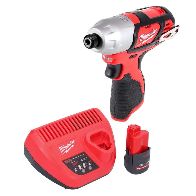 Milwaukee M12 BID-251 Akku Schlagschrauber 12 V 112 Nm 1/4" + 1x Akku 2,5 Ah + Ladegerät