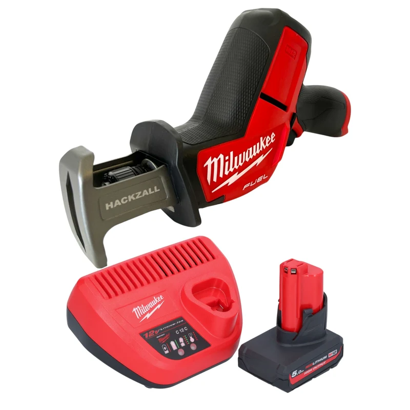 Milwaukee M12 CHZ-501 Akku Säbelsäge 12 V Brushless + 1x Akku 5,0 Ah + Ladegerät