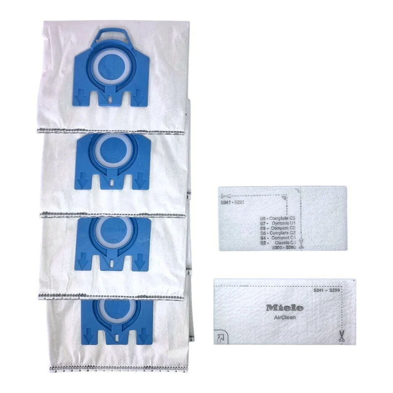 Miele 4x HyClean Pure GN Staubsaugerbeutel 16 Stück mit Filter ( 4x 12421130 ) für Complete C2 / C3 / Classic C1 / S8 / S5 / S2