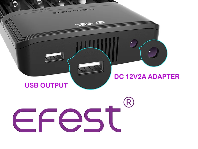 Efest LUC V4 Elite Ladegerät für Li-Ion und NiMh/NiCD Akku