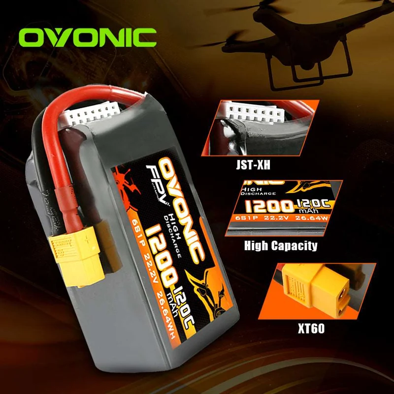 Ovonic 6S 1200mAh 120C 22.2V XT60 LiPo Akku