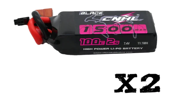 CNHL Black Series 2S 1500mAh 7,4V 100C T/Dean Lipo Akku (2 St.)