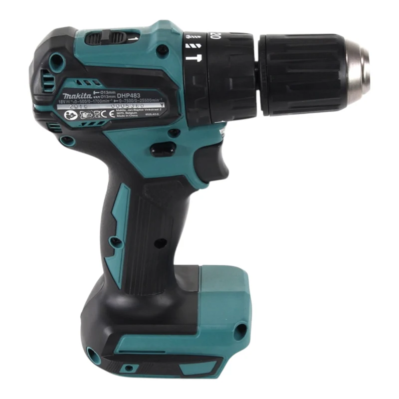 Makita DHP 483 Z Akku Schlagbohrschrauber 18 V 40 Nm Brushless + 102 tlg. Bit Bohrer Set - ohne Akku, ohne Ladegerät